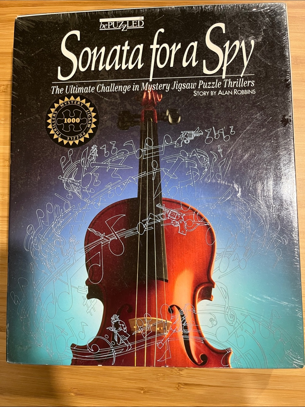 Sonata for a Spy 1000-Piece Puzzle - Red/Brown Violin Artwork